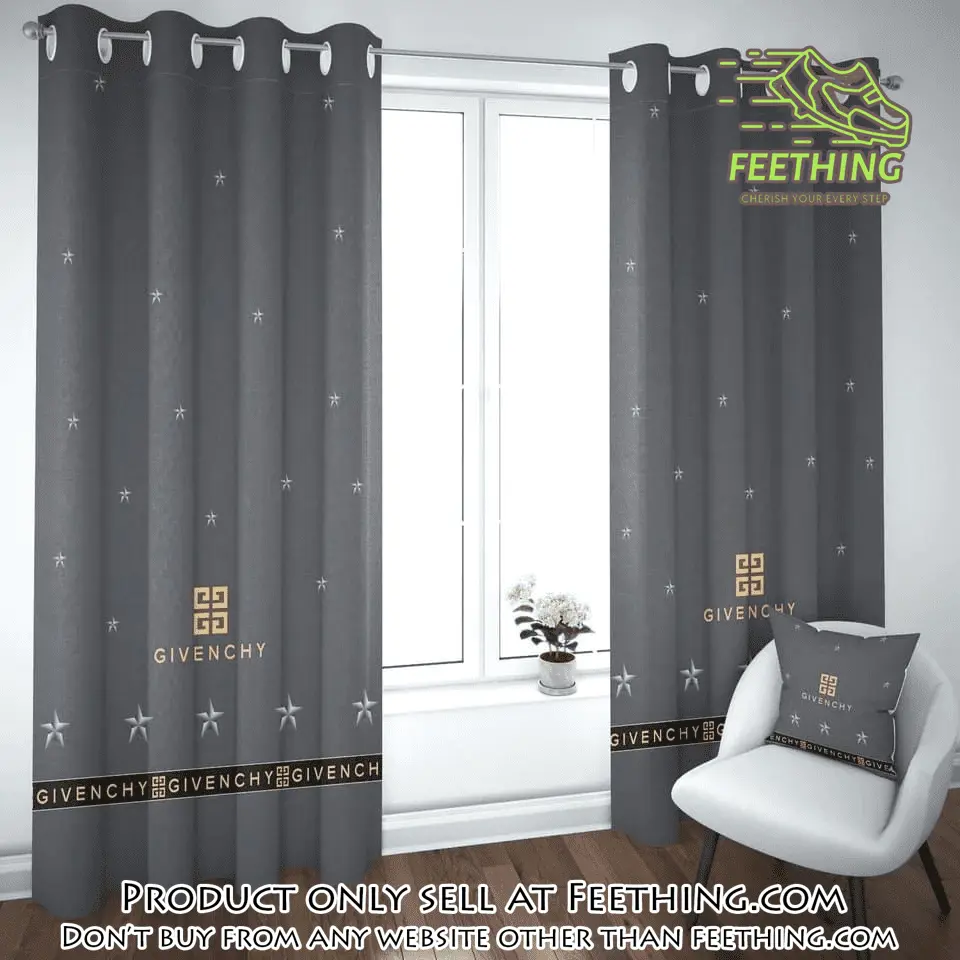 Givenchy star pattern premium window curtains hot  luxury curtain wc084 ft5016944